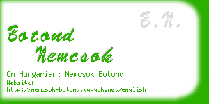 botond nemcsok business card
